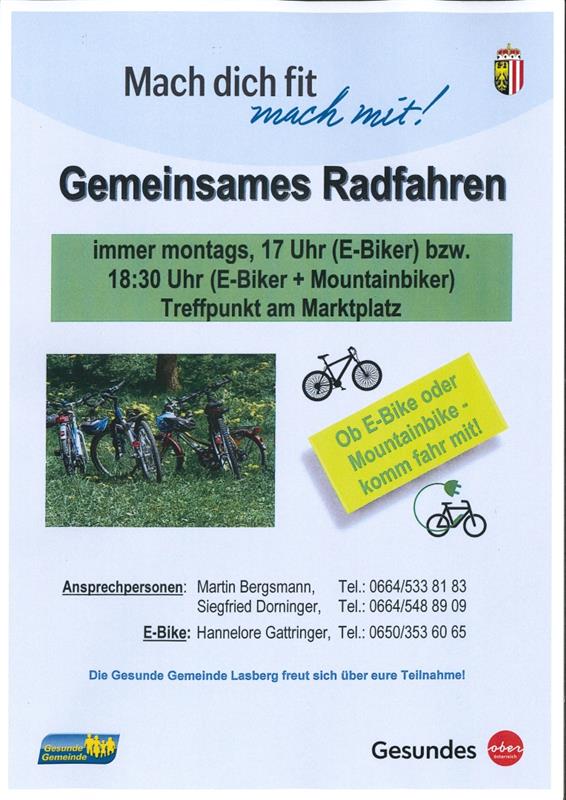 Einladung zum gemeinsamen Radfahren ab 22.04.2024